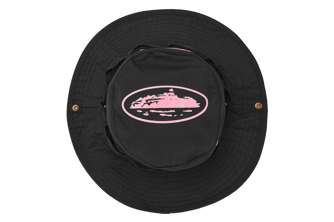Pre-owned Corteiz Guerillaz Bucket Hat Black/pink