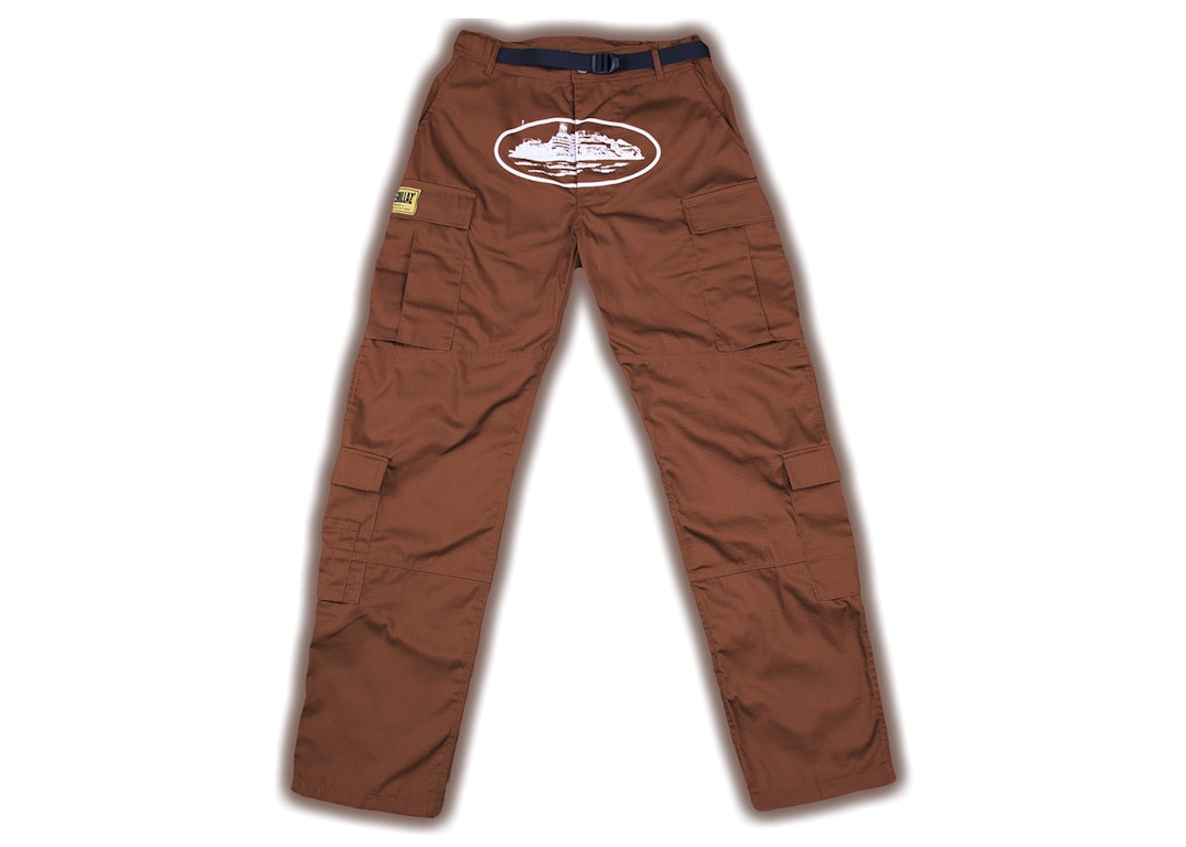 Pre-owned Corteiz Guerillaz* Cargo Pants Brown