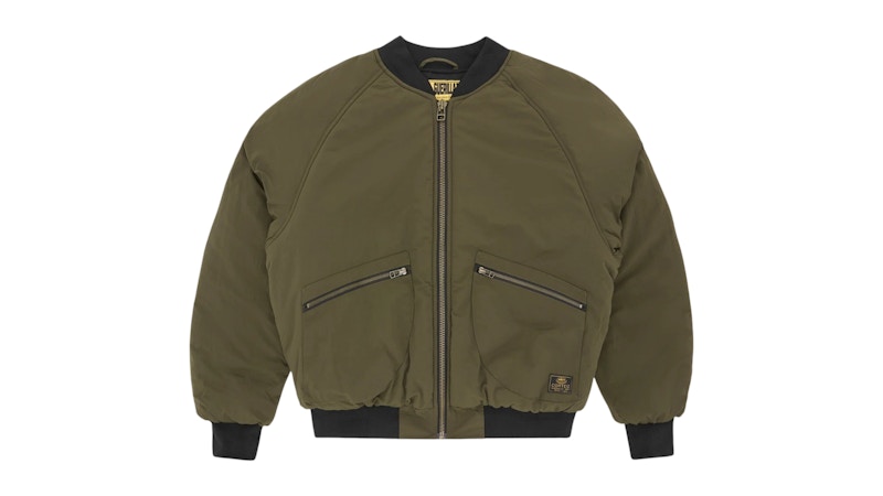 Pre-owned Corteiz Men's  Guerillaz Heavy Duty Bomber In Olive In Green