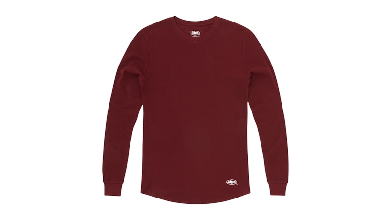 Corteiz Guerillaz Thermal L/S Tee Burgundy Men's - SS26 - US
