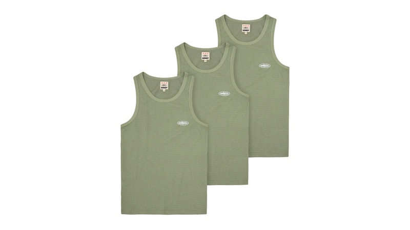 Corteiz HMP Essentials Tank Top (3 Pack) Olive