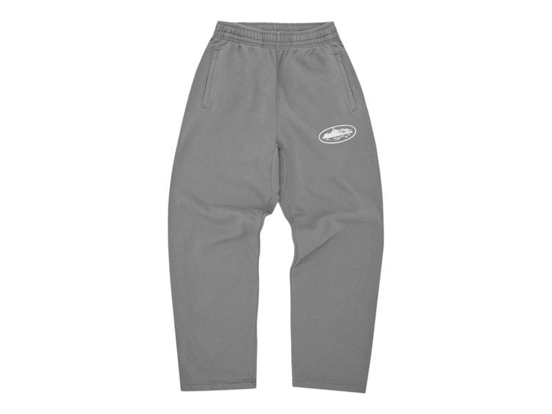 Corteiz Island Puff Print Open Hem Pant Gully Grey Men's Corteiz Island Puff Print Open Hem Pant Gully Grey Men's
