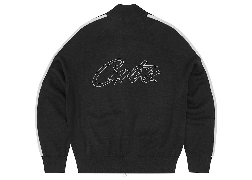 Pre-owned Corteiz Knit Zip Up Fleece Black