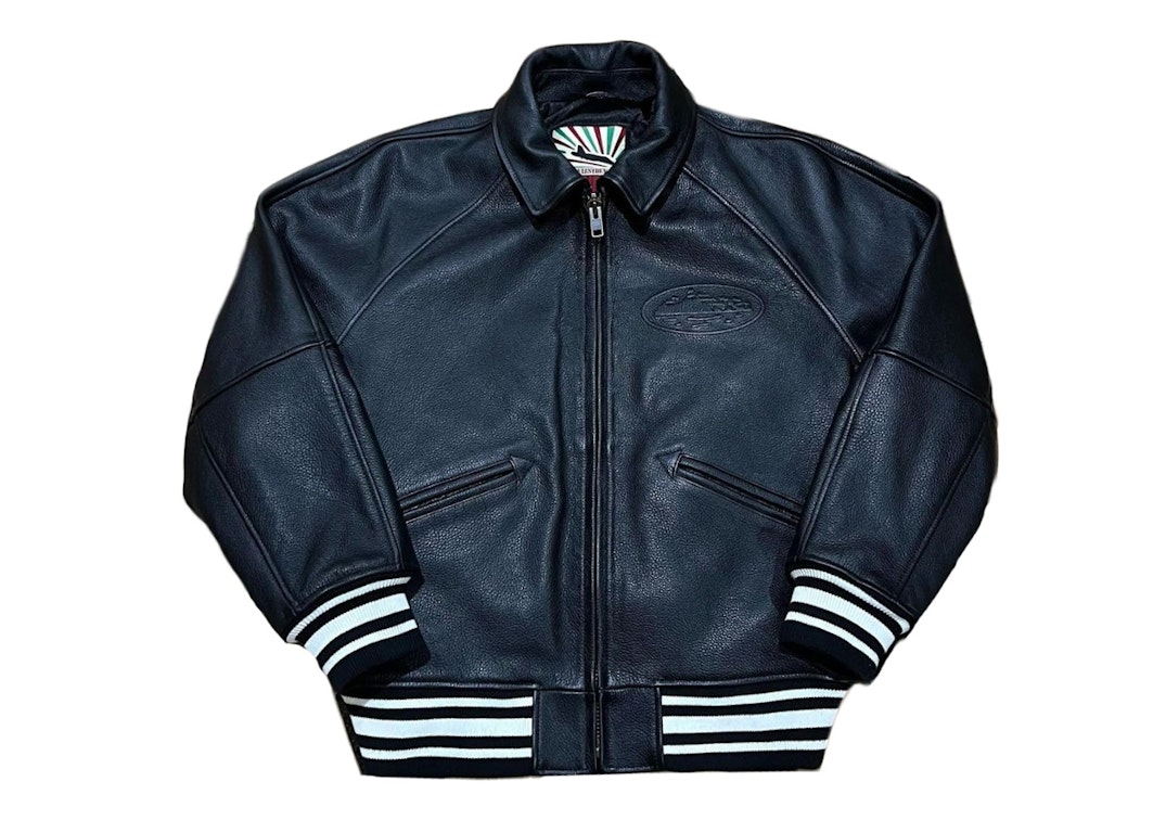 Pre-owned Corteiz Leather Jacket Black