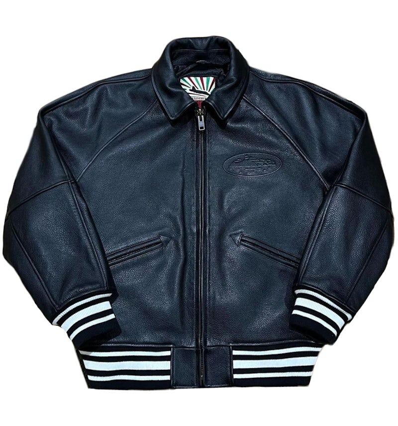 Corteiz Leather Jacket Black Men's FW23 US