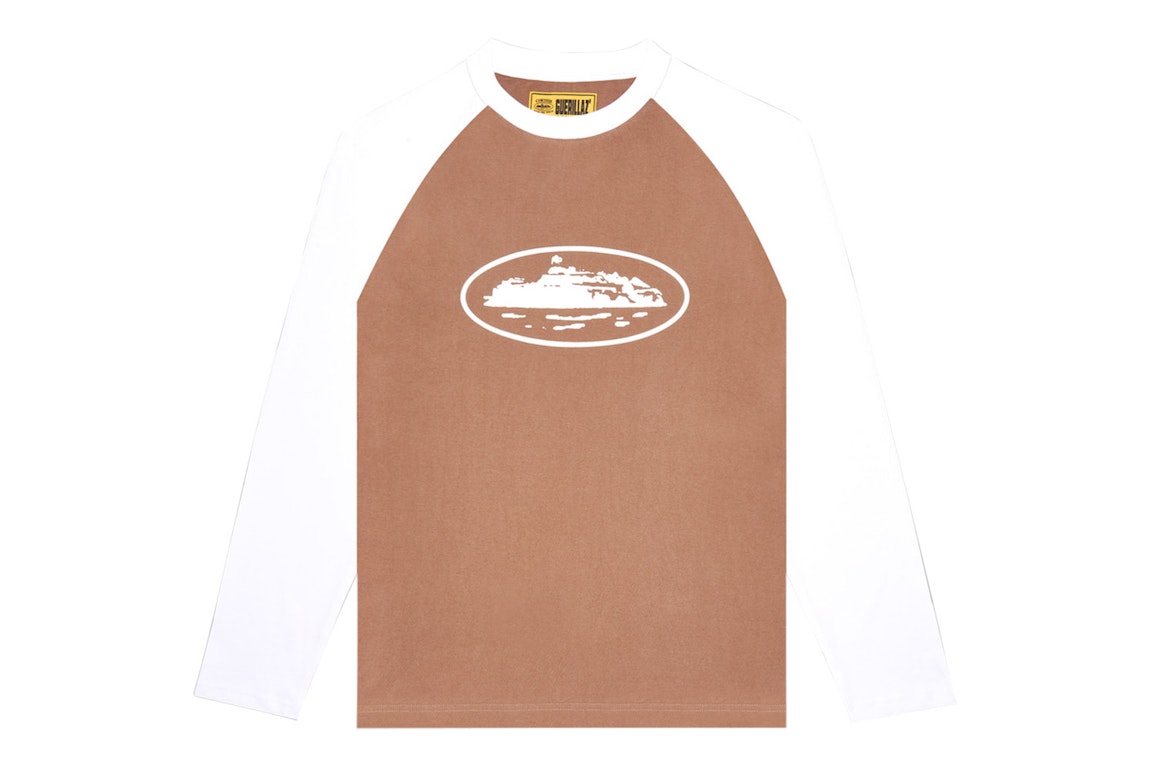 Pre-owned Corteiz Mens Raglan L/s T-shirt Brown