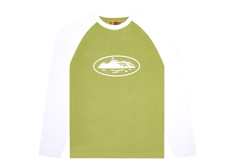 Corteiz Mens Raglan L/S T-shirt Sage Green Men's - FW22 - GB