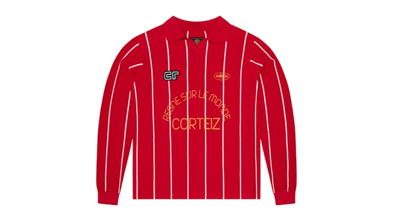 Corteiz Monde Knit L/S Jersey Red Men's - SS26 - US