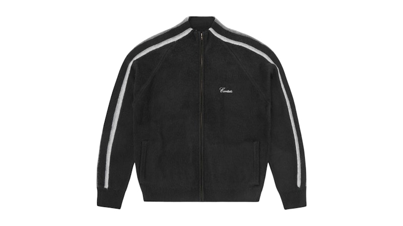 Corteiz Multi Stripe Knit Zip Up Black Men's - FW25 - US