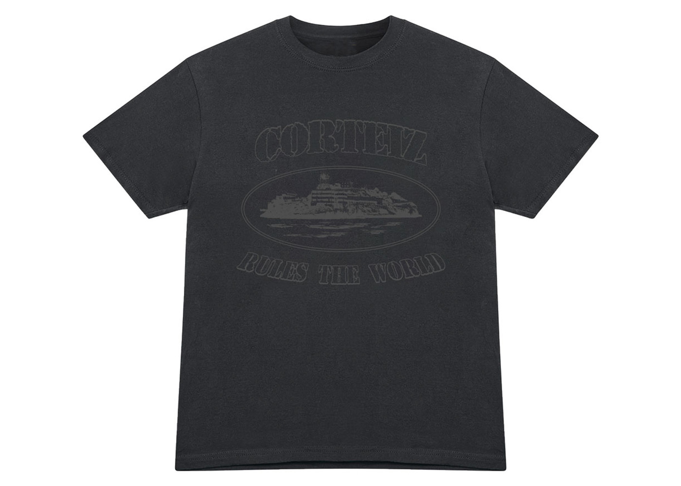 Corteiz OG Alcatraz T-Shirt Triple Black Men's - FW22 - US