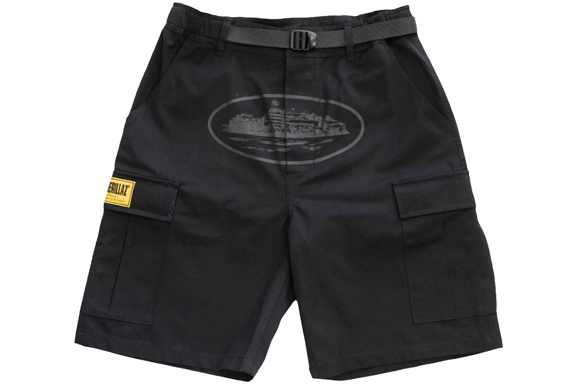 Corteiz OG Cargo Shorts Triple Black