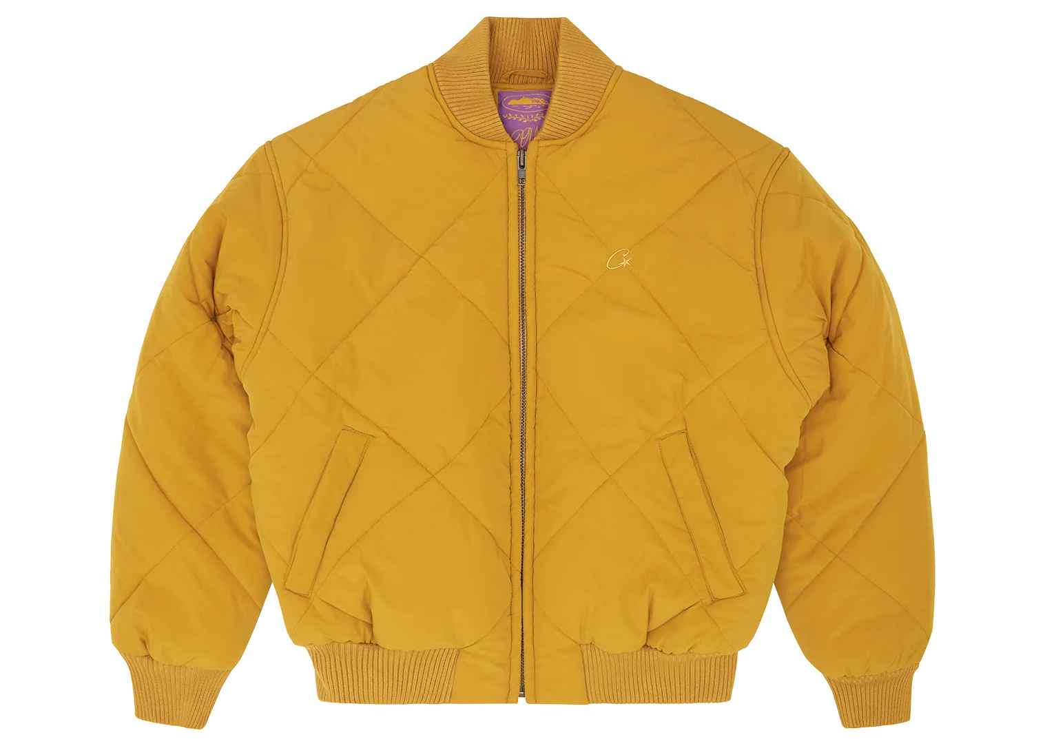 Corteiz Olde English Quilted Bomber Jacket Yellow メンズ - FW23 - JP