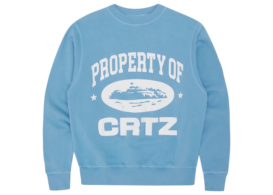 Pre-owned Corteiz P.o.c Sweatshirt Baby Blue