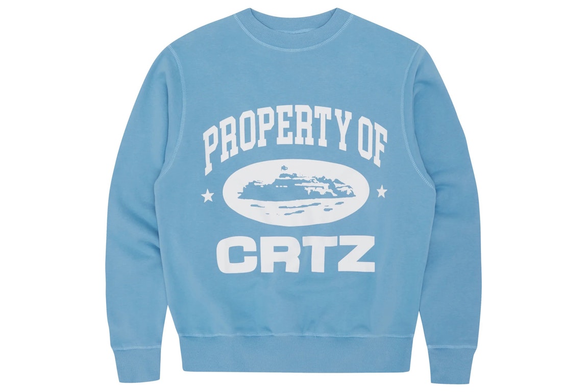Pre-owned Corteiz P.o.c Sweatshirt Baby Blue