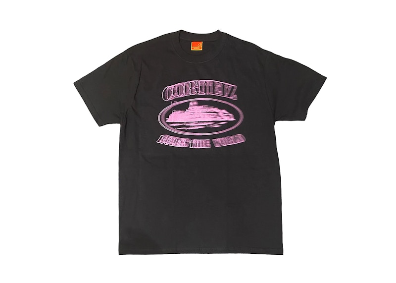 Corteiz Pink Blur Alcatraz T-shirt Black Men's - SS23 - US