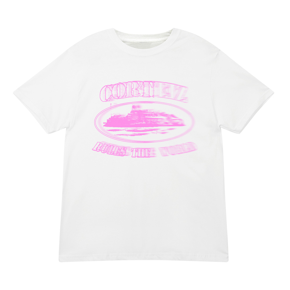 Corteiz Pink Blur Alcatraz T-shirt White Men's - SS23 - US