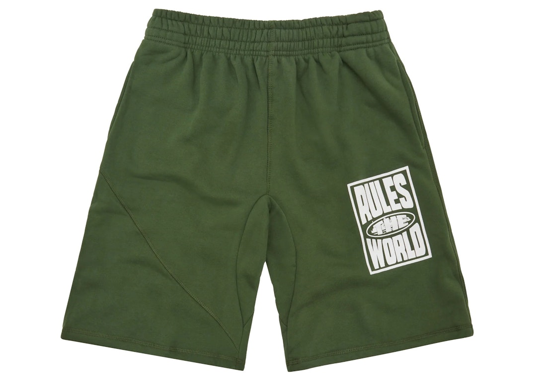 Pre-owned Corteiz Rtw Shorts Forest Green