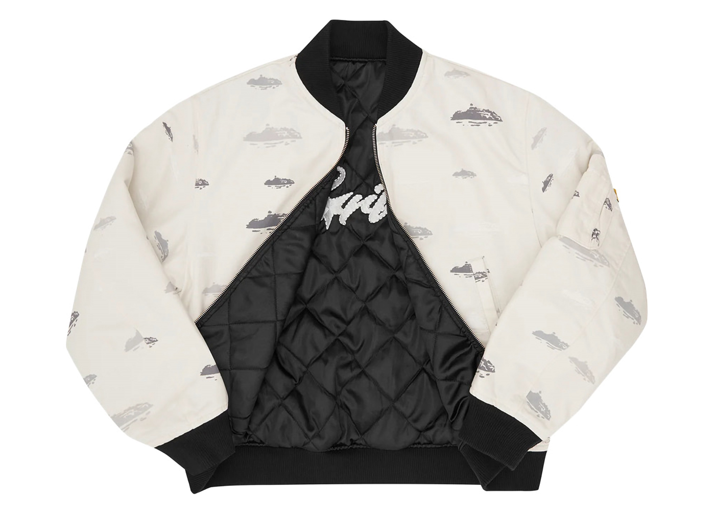 Corteiz Reversible Bomber Jacket Off White/Black メンズ - SS24 - JP