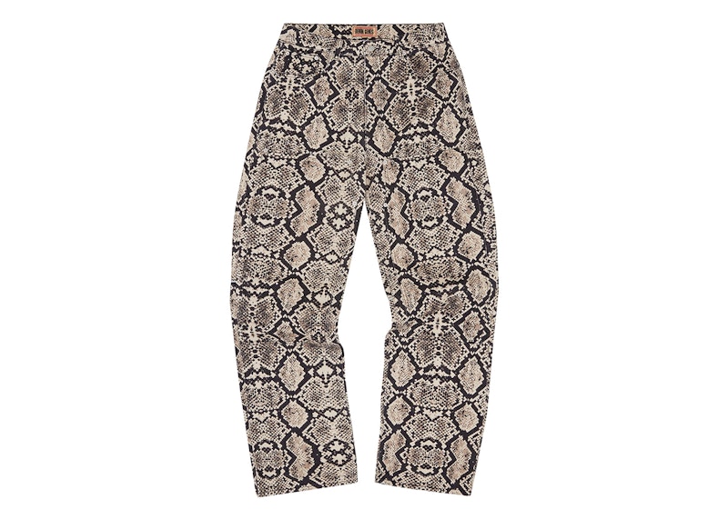 Corteiz Snakeskin Denim Workwear Pant Black/Beige Men's Corteiz Snakeskin Denim Workwear Pant Black/Beige Men's