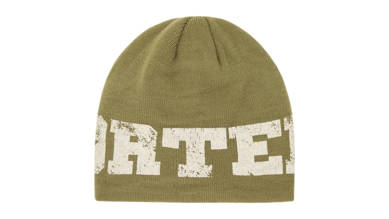 Pre-owned Corteiz Men's  Star Skully Hat In Olive In Green