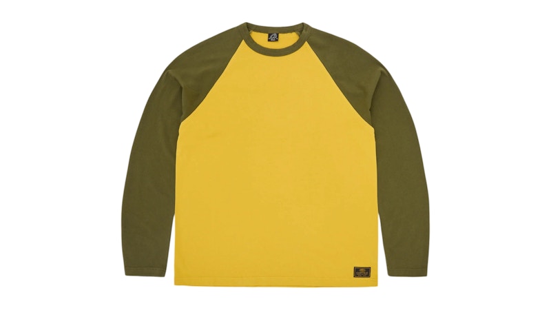 Corteiz Stencil Raglan LS Shirt Gold/Olive