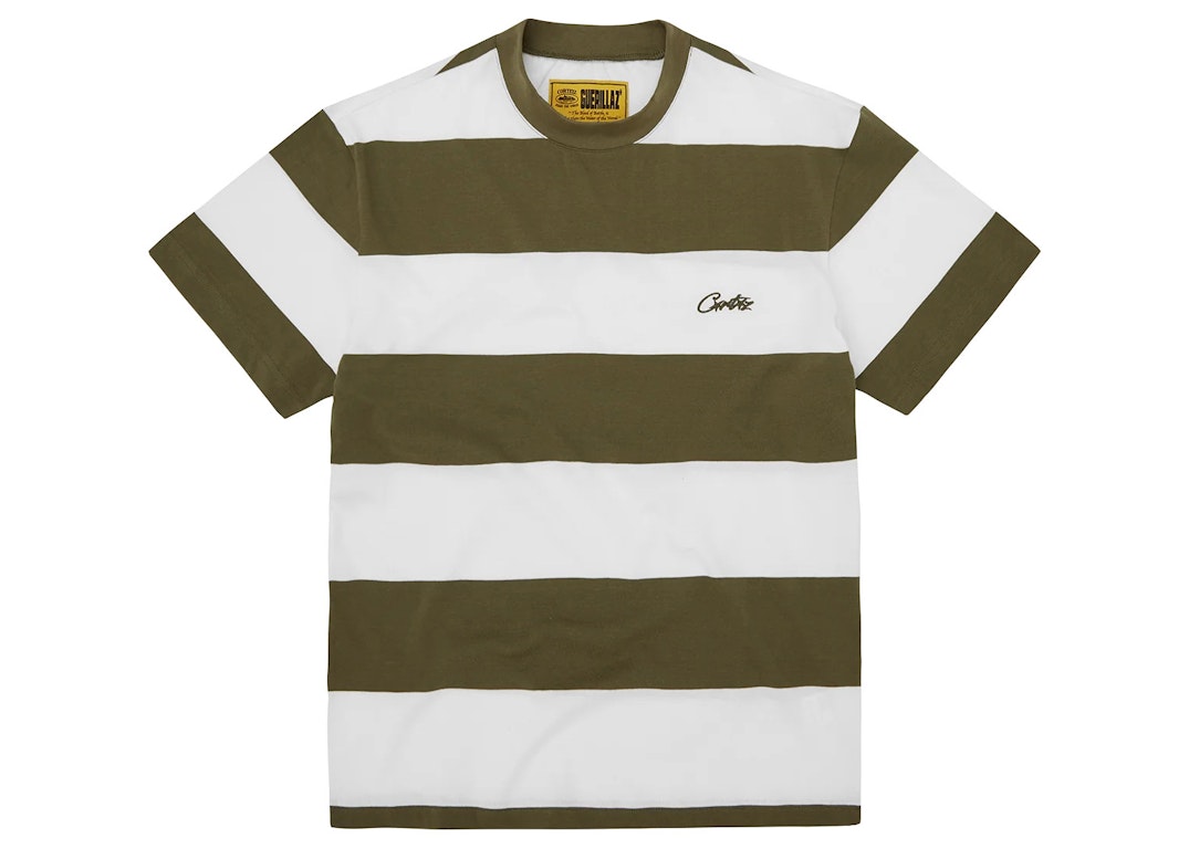 Pre-owned Corteiz Striped Tee Taupe