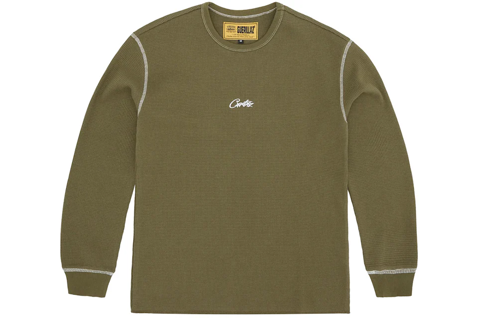 Corteiz Super Heavyweight Waffle Thermal Khaki Men's - FW23 - US