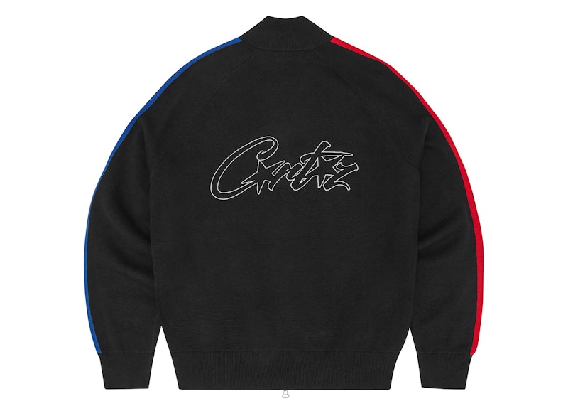 Corteiz VVS Knit Zip Black/Red/Blue Men's - FW23 - US