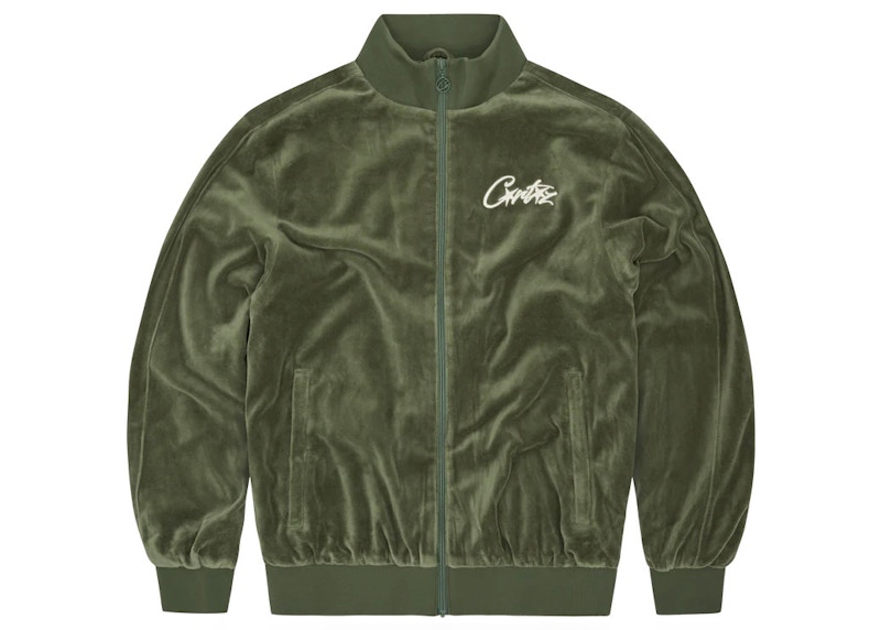 Corteiz VVS Velour Jacket Green Men's - FW23 - GB