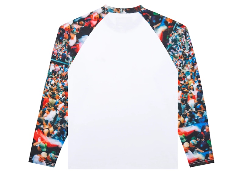 Corteiz World Cup Chaos Raglan LS Tee White/Multicolor Men's