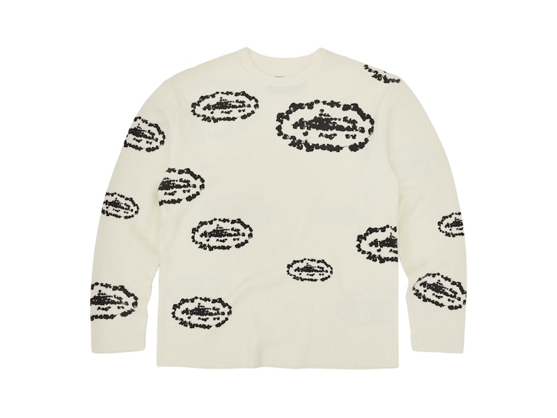 Corteiz x Denim Tears Island Wreath Waffle Thermal Cream Men's