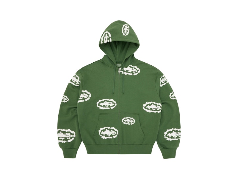 Corteiz x Denim Tears Cortears パーカー Corteiz x Denim Tears Island Wreath Zip Hoodie Red Men's - FW25 - US