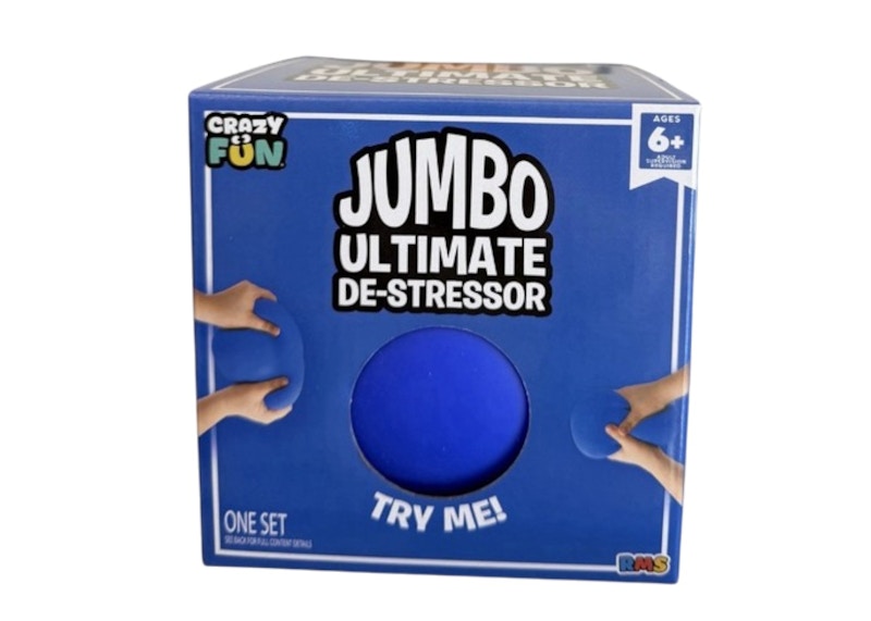 Crazy Fun Jumbo Ultimate DeStressor Squishy Fidget Toy Blue