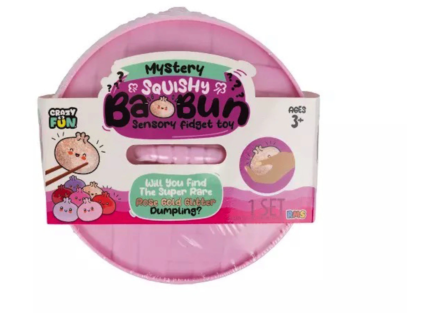 Squishy Bun Mystery Squishy "Dumpling" (Rose Gold Glitter) Blind Box - US Squishy Bun Mystery Squishy "Dumpling" (Rose Gold Glitter) Blind Box - US