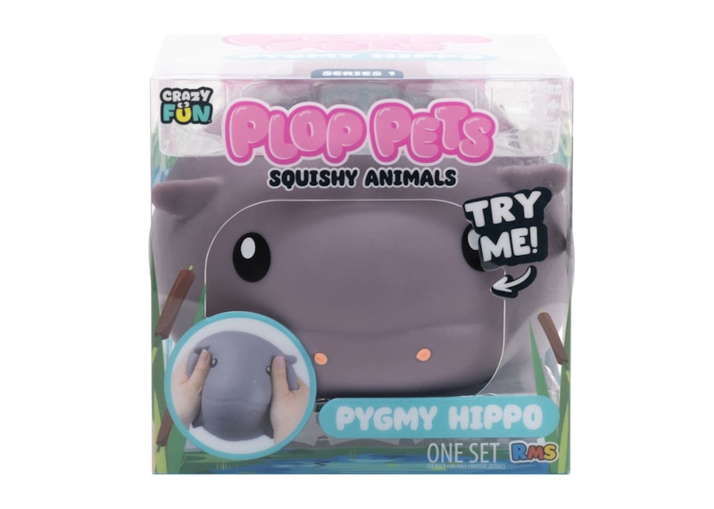 Crazy Fun Plop Pets : Pygmy Hippo Squishy Fidget Toy