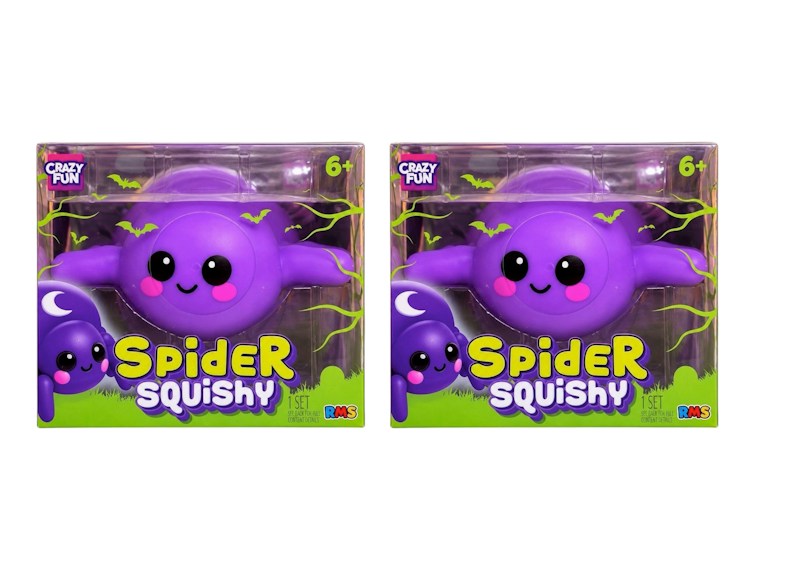 Crazy Fun Spider Squishy Fidget Toy 2x Lot