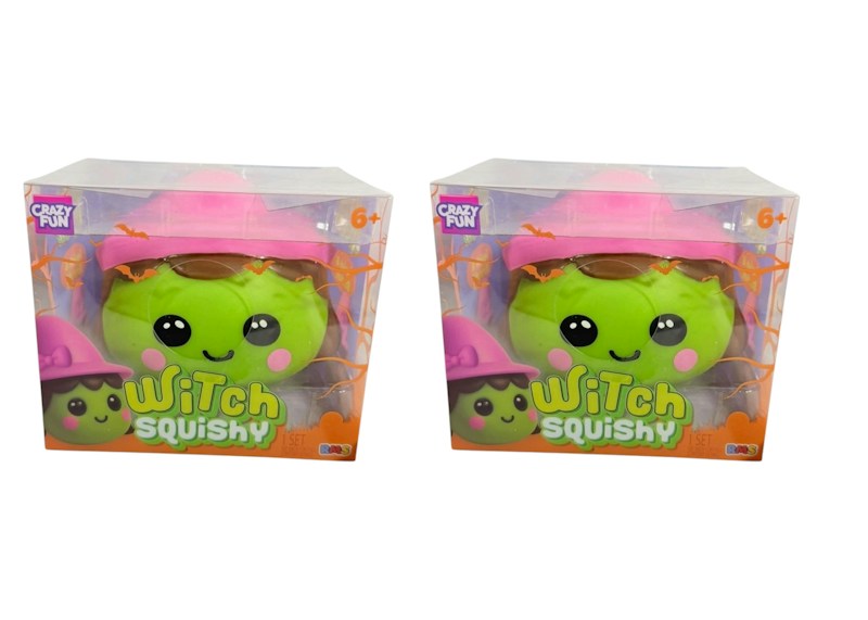 Crazy Fun Witch Squishy Fidget Toy 2x Lot