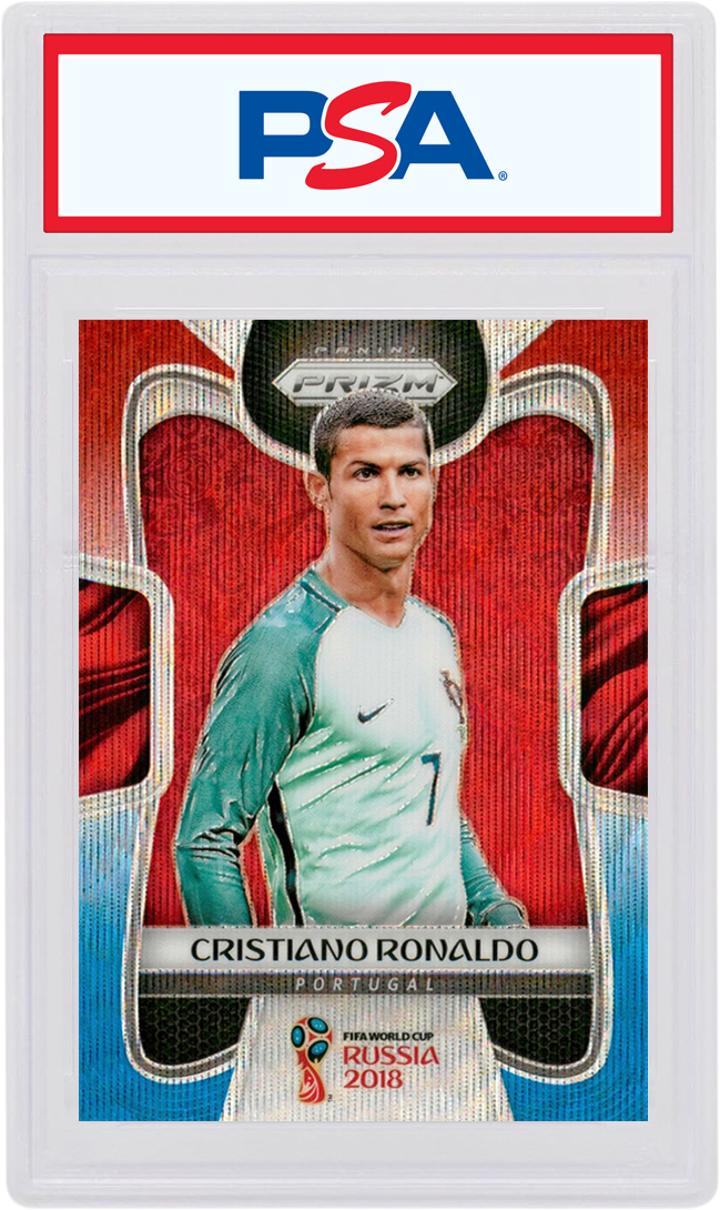 Cristiano Ronaldo 2018 Panini Prizm World Cup Red/Blue Wave #154 