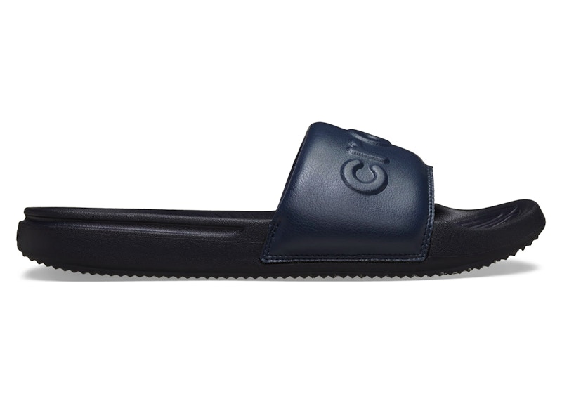 Pre-owned Crocs Men's All Day Slide Sneakers In Navy Blue