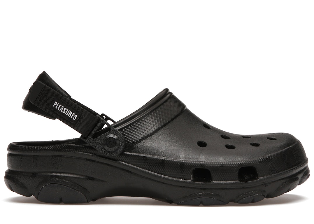 Pre-owned Crocs Classic All-terrain Clog Pleasures In Black/black