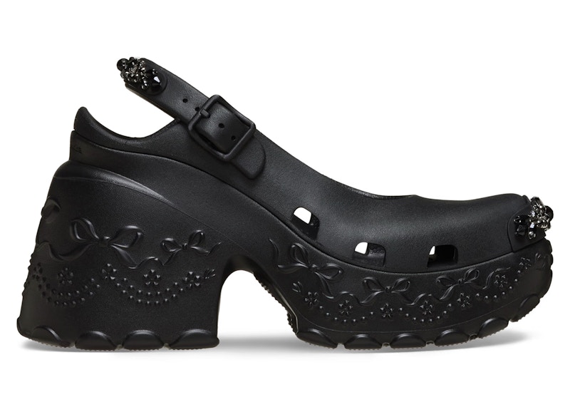 Pre-owned Crocs Ballerina Platform Clog Simone Rocha (women's) Sneakers In Black