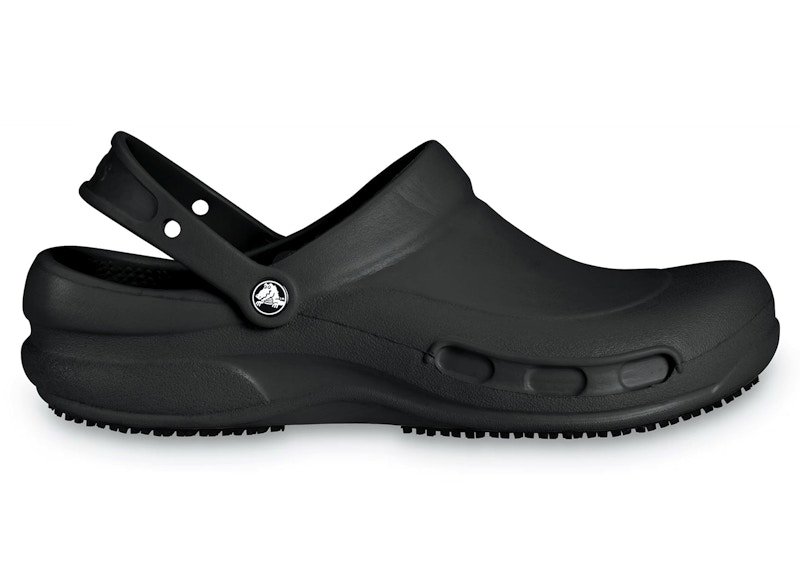 Pre-owned Crocs Men's  Bistro Slip Resistant Work Clog Sneakers In Black