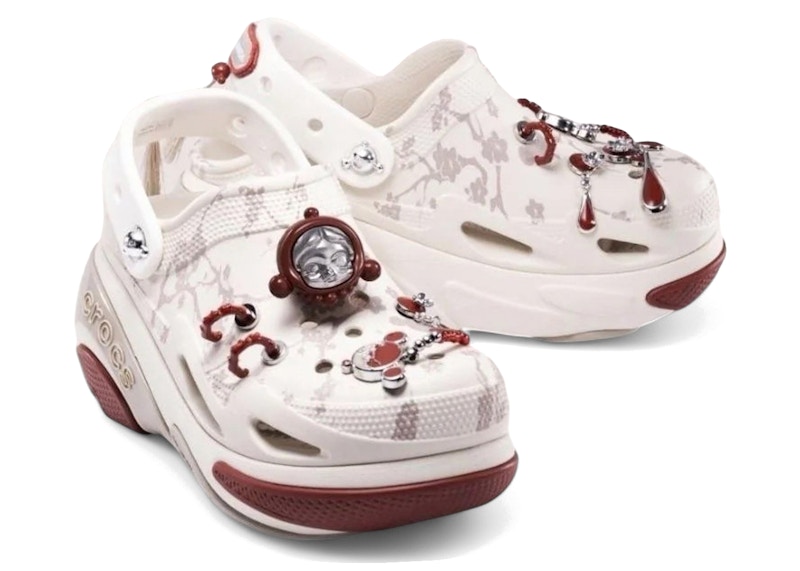 Crocs Bubble Crush Clog Pop Mart SKULLPANDA White Red メンズ