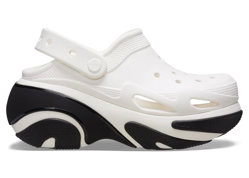 ★CROCS★ Bubble Crush Clog White 210061100 210061-100 Crocs Bubble Crush Clog White Black Men's - 210061-100 - US