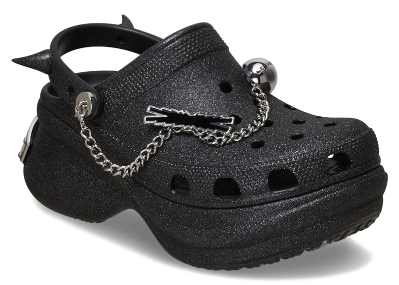 CROCS Pre-owned Classic Bae Clog Le Sserafim (women's) Sneakers In Glitter/black