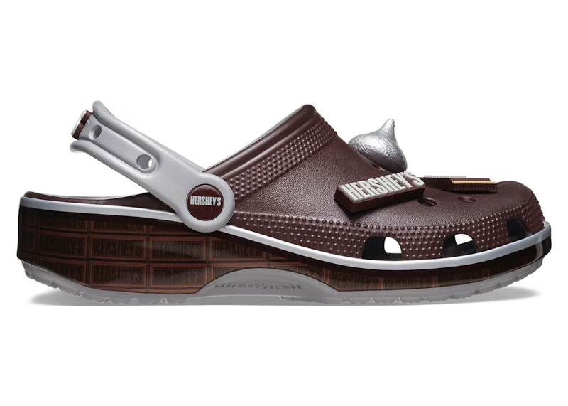 Pre-owned Crocs Men's  Classic Clog Hershey's Chocolate Sneakers In Silver