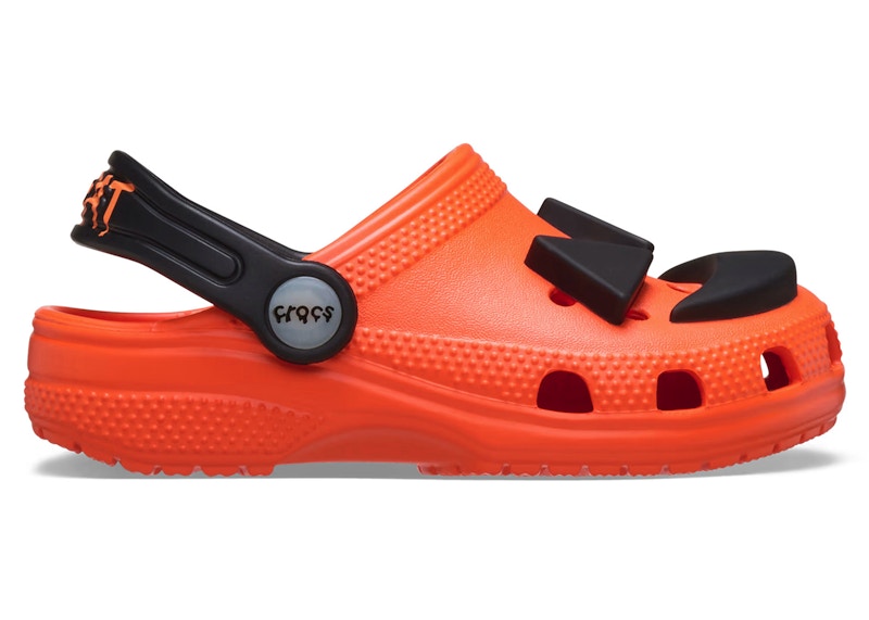 Pre-owned Crocs Classic Clog Jack O' Lantern Sneakers In Orange/coral