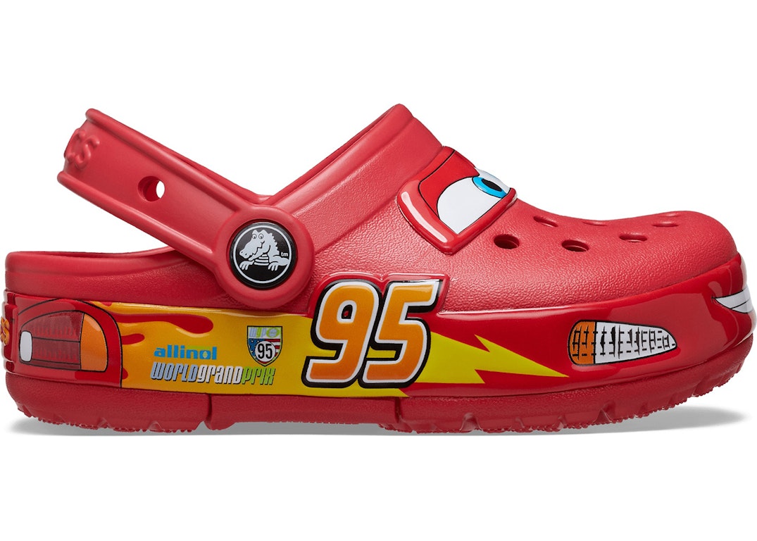 Pre-owned Crocs Classic Clog Lightning Mcqueen (td) In Red
