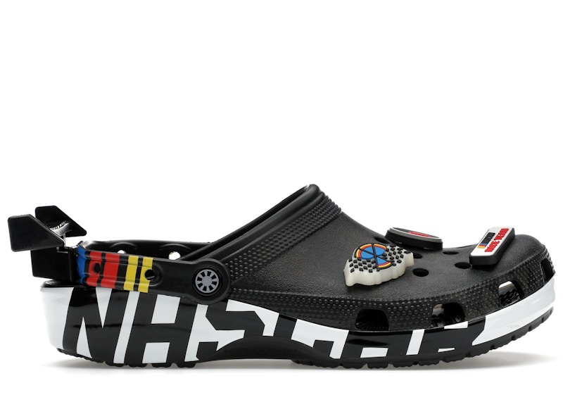 Pre-owned Crocs Men's  Classic Clog Nascar Sneakers In Black