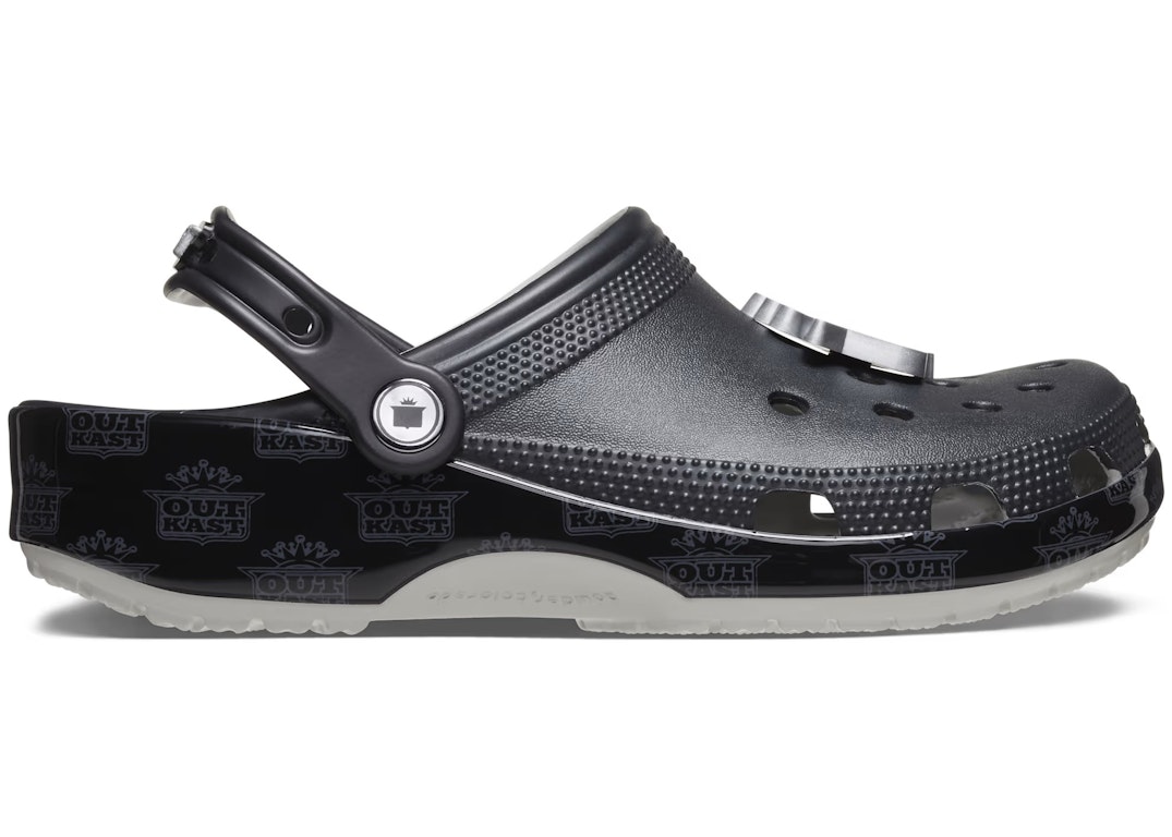 Pre-owned Crocs Classic Clog Outkast In Black/silver